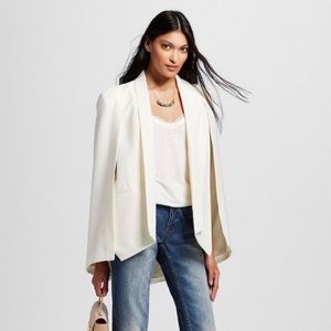 Who What Wear White Lapel Cape